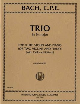 Bach, C P E: Trio in Bb major