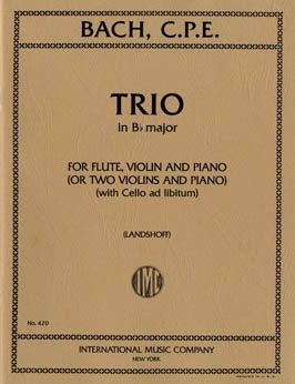 Bach, C P E: Trio in Bb major