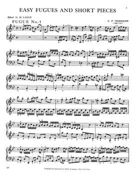 Telemann: Easy Fugues & Short Pieces
