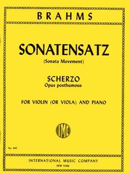 Brahms, J: Sonatensatz & Scherzo op.posth.