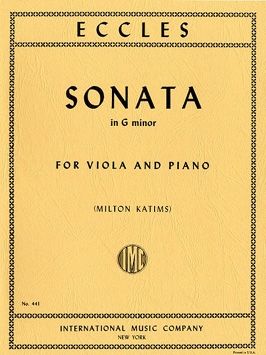 Eccles, H: Sonata in G minor G minor