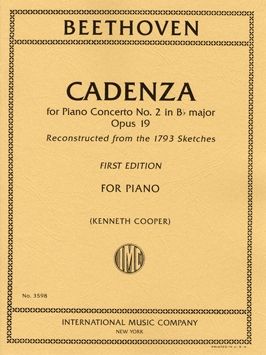 Beethoven, L v: Cadenza for Piano Concerto No.2 Op.19