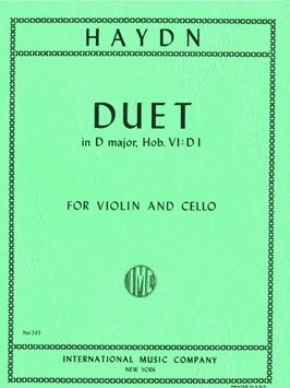 Haydn, J: Duet Dmaj Vln Vc