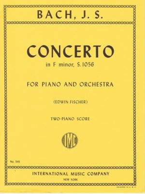 Bach, J S: Concerto in F minor, S.1056 for Piano and Orchestra