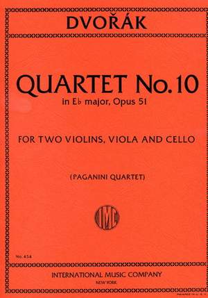 Dvorák, A: String Quartet No.10 in Eb major, Op. 51