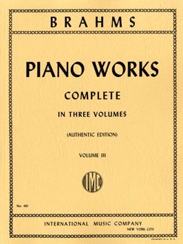 Brahms, J: Complete Piano Works III Pft