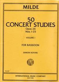 Milde, L: 50 Concert Studies Volume 1 op. 26 Vol. 1