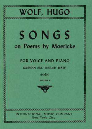 Wolf, H P J: Songs on Poems by Moericke Volume 2 Vol. 2