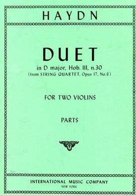 Haydn, J: Duet D major D major Hob.III/30