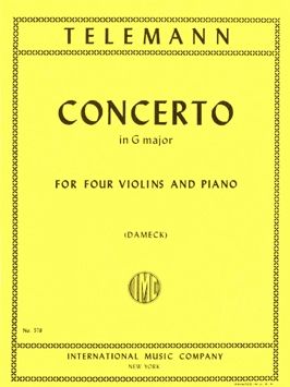 Telemann: Concerto Gmaj 4vln Pft