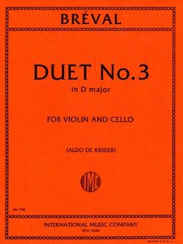 Bréval, J B: Duet No. 3 in D major