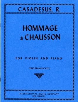 Casadesus, R: Hommage a Chausson op.51