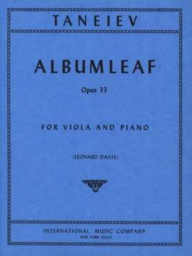 Tanejev, S: Album Leaf op.33