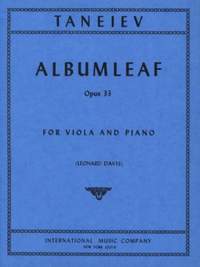 Tanejev, S: Album Leaf op.33