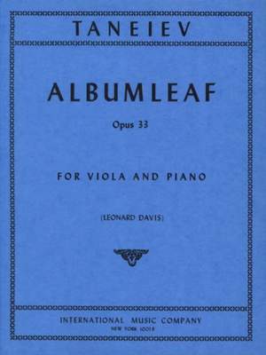 Tanejev, S: Album Leaf op.33