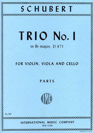 Schubert, F: Trio No. 1 in B flat major D 471