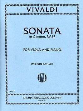 Vivaldi, A: Viola Sonata in G minor op.11/1 RV27