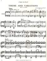 Glazunov, A: Theme and Variations op.72 Product Image