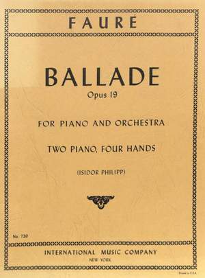 Fauré, G: Ballade op.19