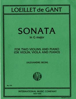 Loeillet de Gant, J B: Sonata in G major G major