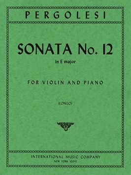 Pergolesi, G B: Violin Sonata No.12 E major