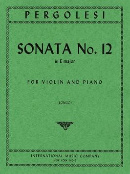 Pergolesi, G B: Violin Sonata No.12 E major E major