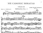 Telemann: Six Canonic Sonatas 2vln Product Image