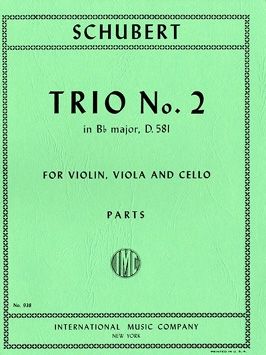 Schubert, F: Trio No. 2 in B flat major op. 8