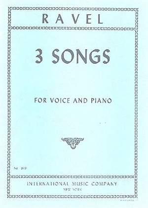 Ravel, M: Three Songs H Vce Pft