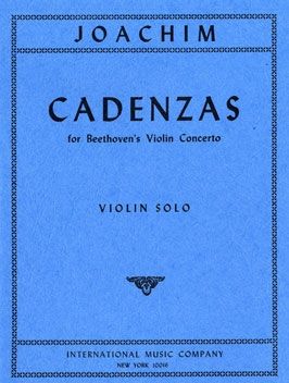 Joachim, J: Cadenzas for Beethovens Violin Concerto