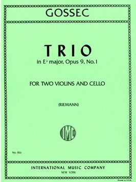 Gossec, F: Trio No.1 E flat major op. 9
