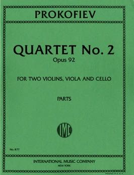 Prokofieff, S: String Quartet No.2 F major, Parts op. 92
