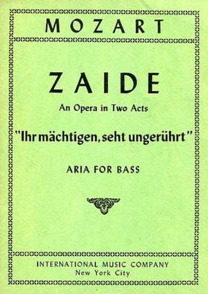 Mozart, W A: Zaideihr Machtigen Bassvce Pft