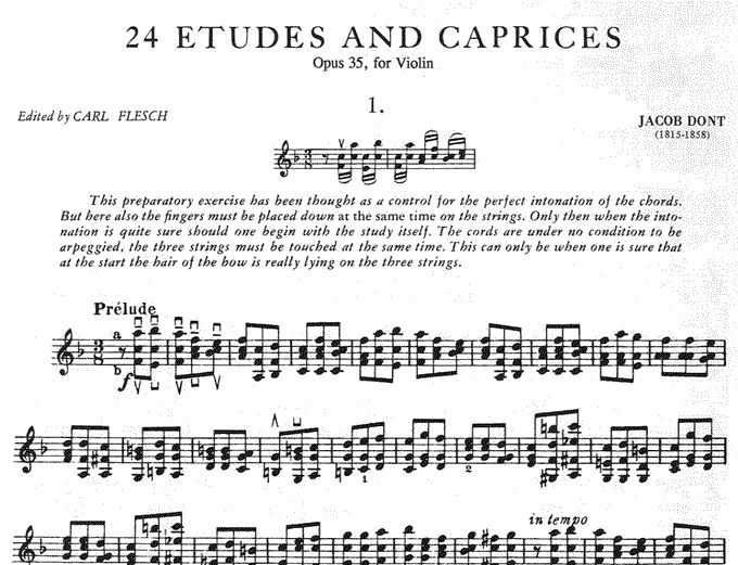 Jakob dont berkley 24 etudes and caprices for the violin