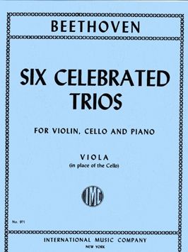 Beethoven, L v: Viola Part for Six Celebrated Piano Trios (replaces Cello)