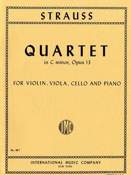 Johann Strauss II: Quartet Cmin Op13 Vln Vla Vc P