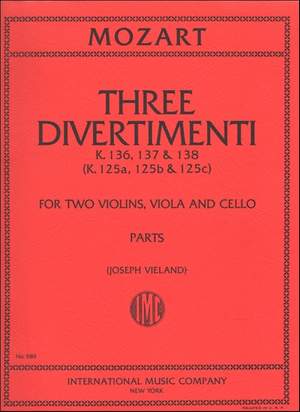 Mozart, W A: Three Divertimenti