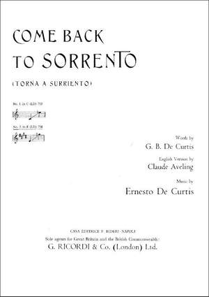 Curtis: Come back to Sorrento (E major)