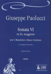 Paolucci, G: Sonata VI in B flat major