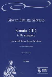 Gervasio, G B: Sonata (III) in D major