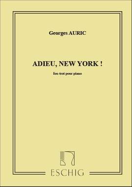 Auric: Adieu New-York, Foxtrot