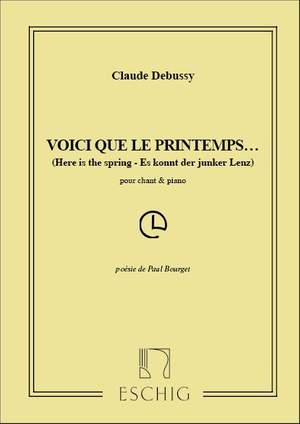 Debussy: Voici que le Printemps... (mezzo/bar)