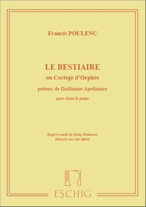 Poulenc, F: Le Bestiaire ou Cortège d'Orphée