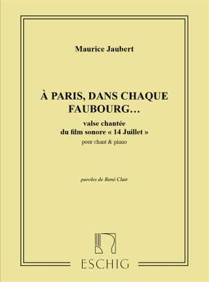 A Paris, dans chaque Faubourg (Valse)