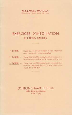 Mangeot: Exercices d'Intonation Vol.3