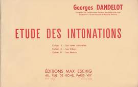 Dandelot: Etude des Intonations Vol.3: Les Bémols