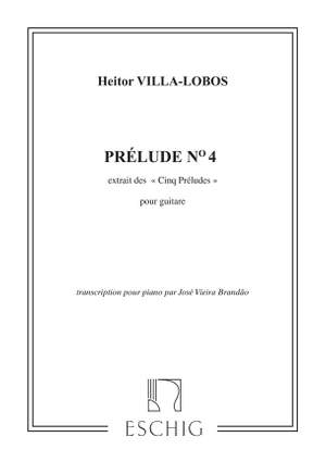 Villa-Lobos: 5 Préludes: No.4 in E minor