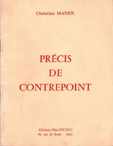 Manen: Précis de Contrepoint