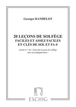 Dandelot: 60 Leçons de Solfège sans Accompagnement Vol.1