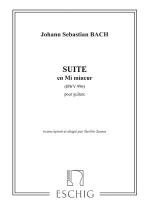 Bach: Suite No.1, BWV996 in E minor (coll. T.Santos 7)